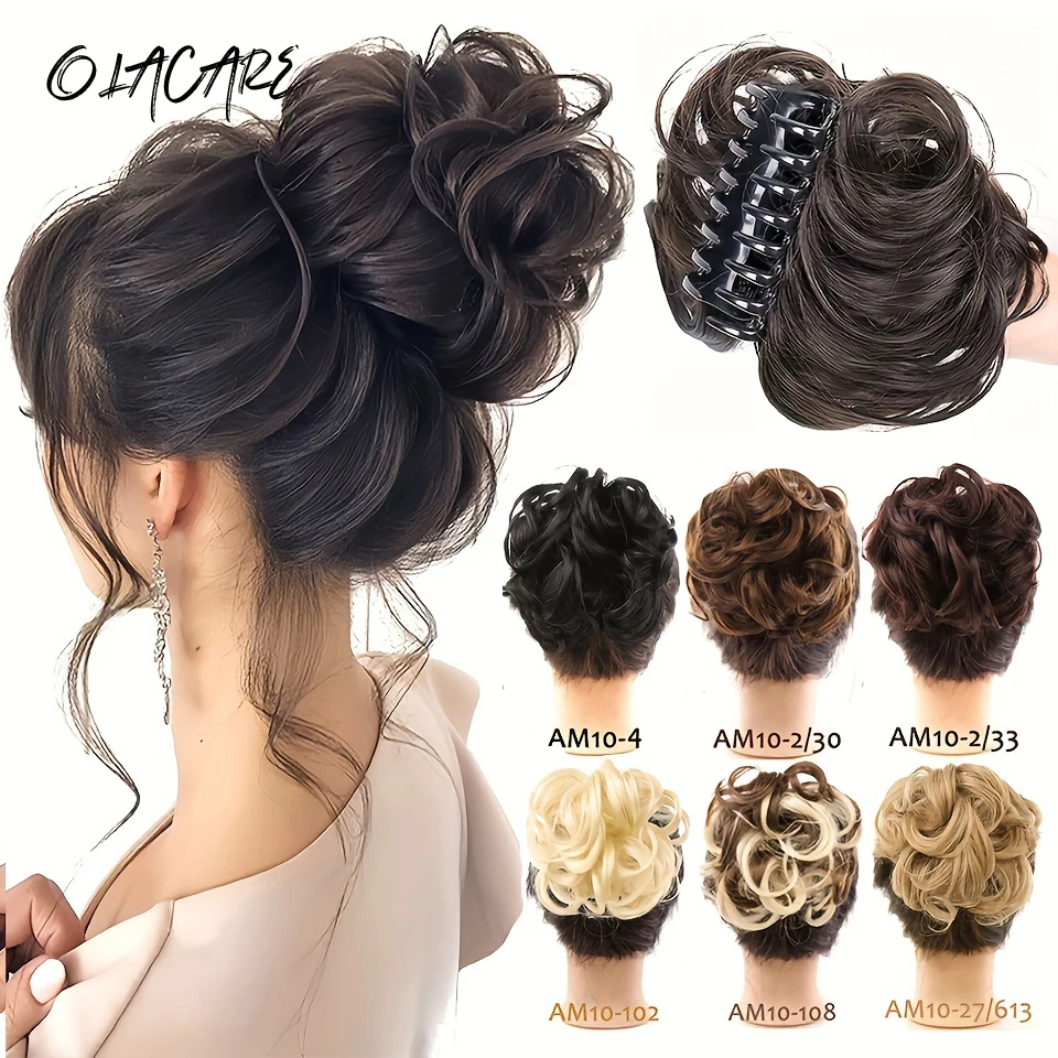 Synthetic Curly Hair Bun Extension for Women