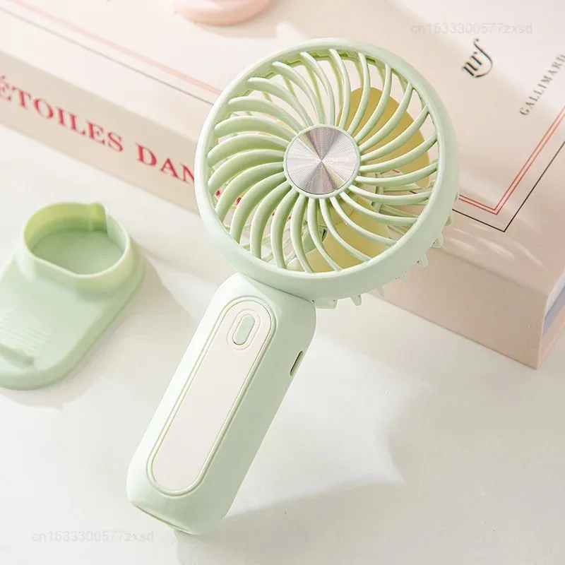 Portable USB Rechargeable Handheld Fan with Phone Holder Functionality - Compact and Multifunctional Summer Gift