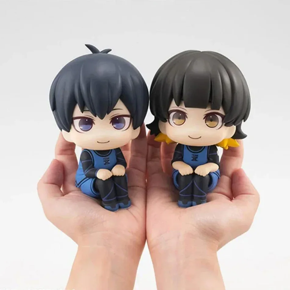 Q-Version Blue Lock Anime-Figur Look Up Isagi Yoichi/Nagi Seishiro Actionfigur Bachira Meguru Sammelfigur Modellpuppen