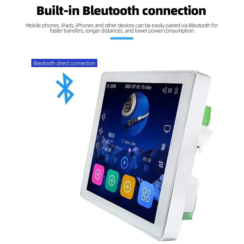Mini 8 Ohm Android 10.0 System Smart WIFI Bluetooth 4-Channel 25W Stereo Home Theater Background Music Audio Wall Amplifier 2