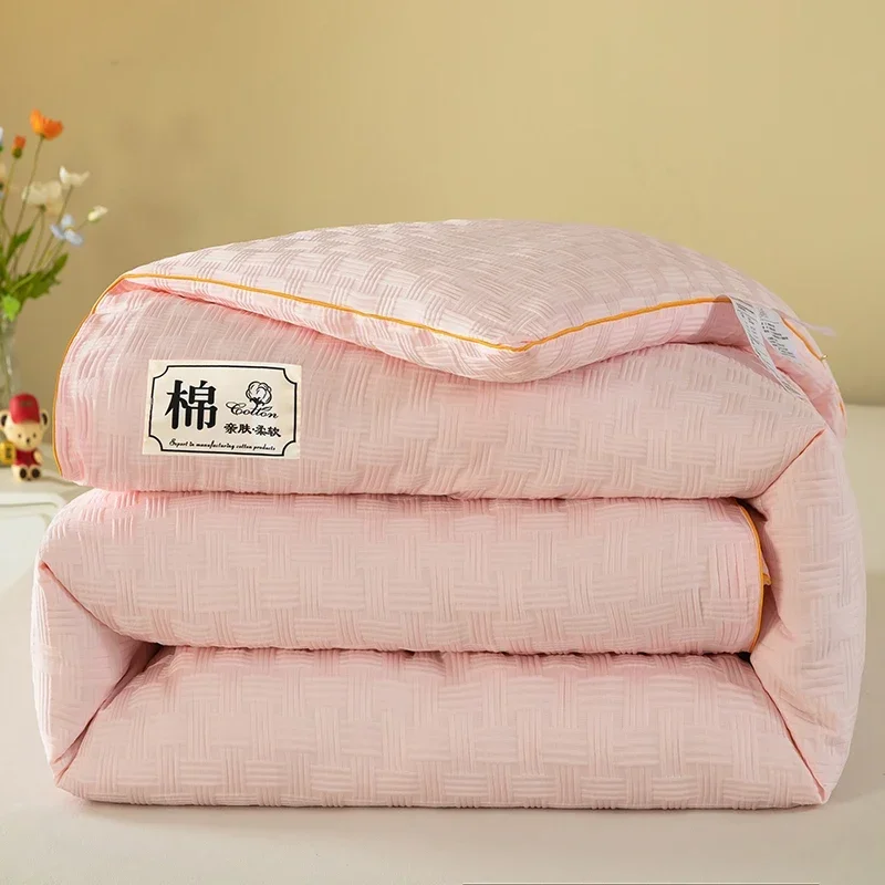 Soybean fiber spring and autumn quilts thickened for warmth, winter quilts bedding, dormitories, summer