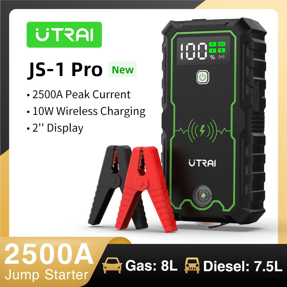UTRAI 2000A Jump Starter Power Bank Portable Charger Starting Device For  8.0L/6.0L Emergency Car Battery Jump Starter - AliExpress