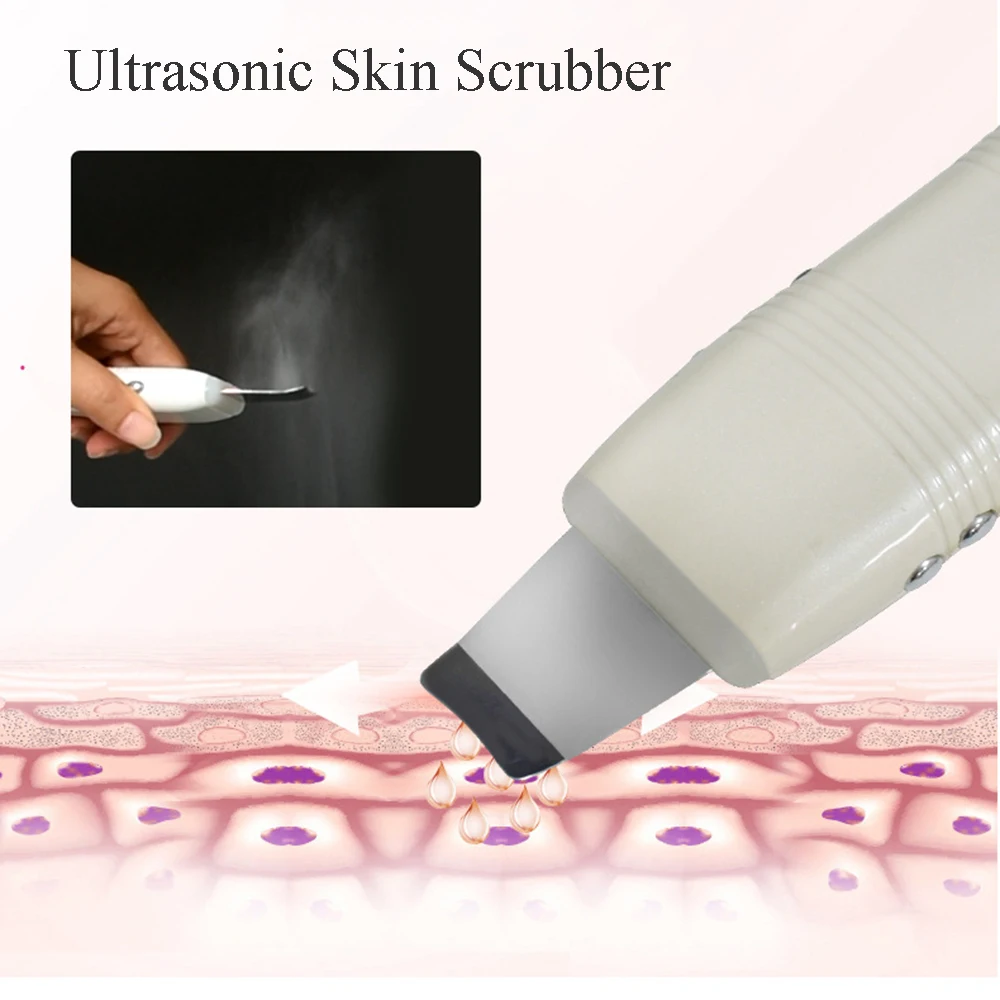 Portable 5 in 1 Vacuum Dermabrasion Beauty Device Ultrasonic Sonophoresis Massage Facial Machine Skin Scrubber Deep Cleaning 3