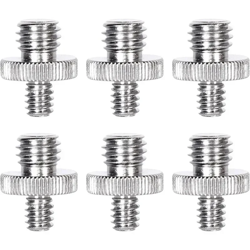 

Tripod Screw Adapter, 6pcs 1/4" Male To 3/8" FeMale Threaded Screw,Double Head Stud Converter, Compatible with DSLR/Light Stand