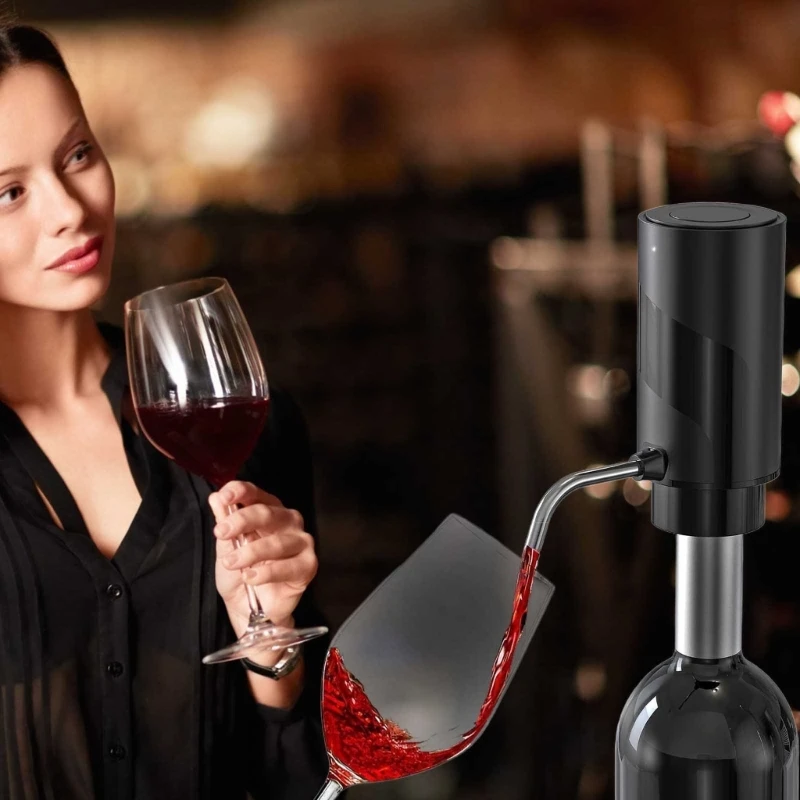 Intelligent Wine Dispenser Rapid and Efficient Wine Decanter USB Rechargeable Automatic Wine Dispenser ABS Material A6HB 4