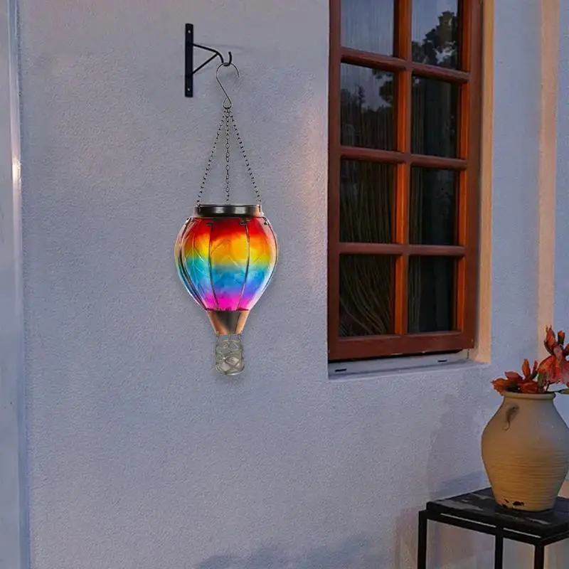 Solar Heißluftballon Laterne - Dekorative Gartenbeleuchtung Mit Akzent