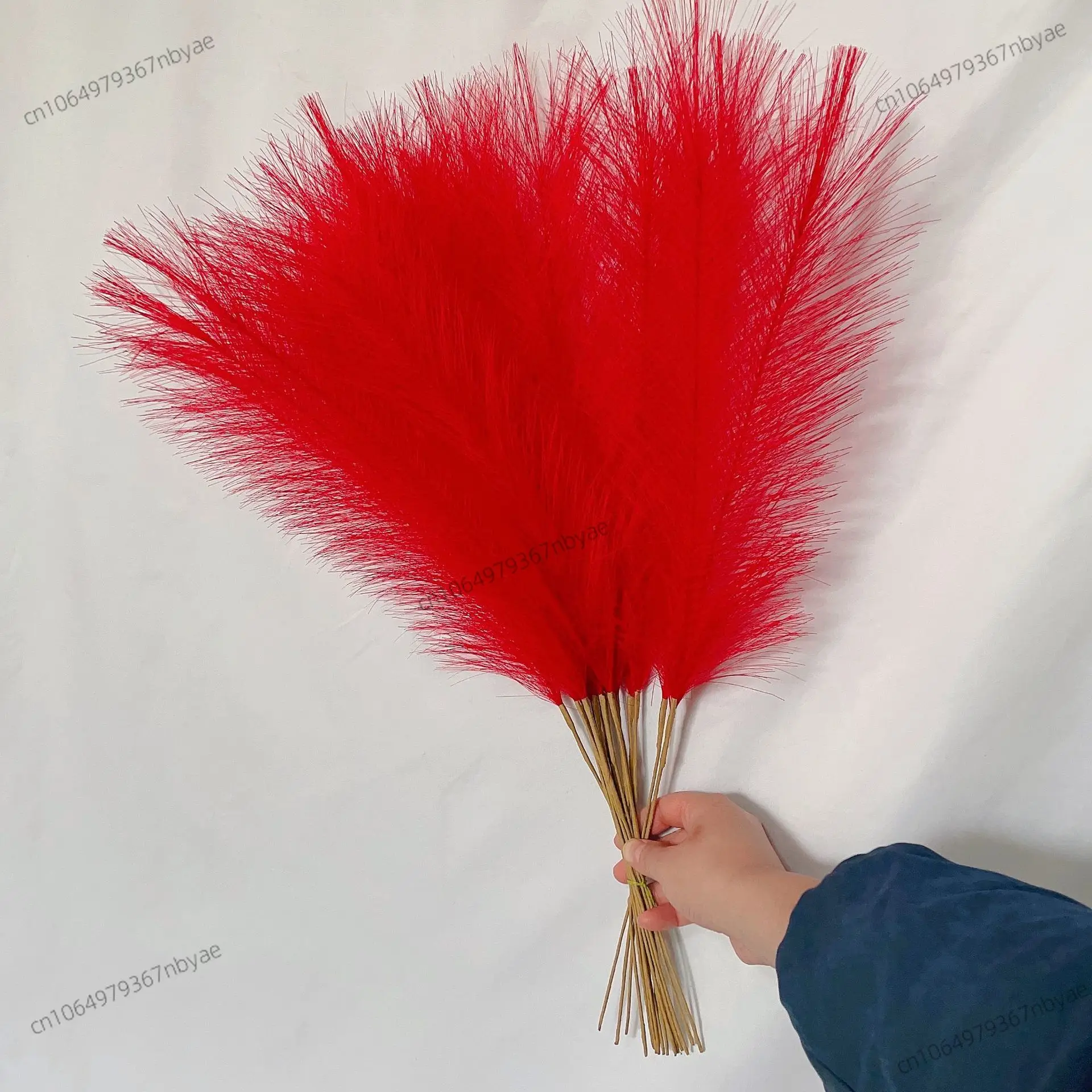 55CM Flauschiges Pampasgras Boho-Deko Blume Künstliche Pflanze Schilfgras Simuliert für Hochzeit Party Heimdekoration Kunstblumen – Detail 17