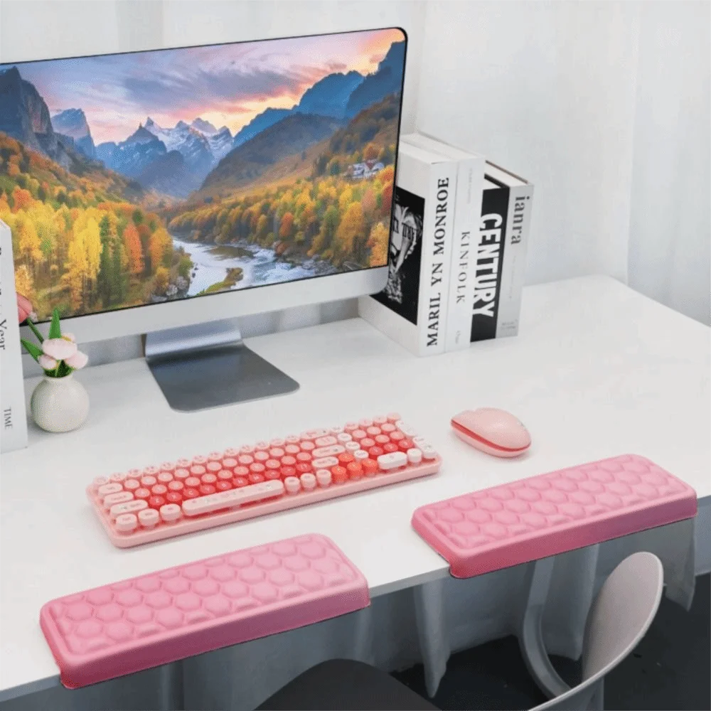 Ergonomic Memory Foam L-Shaped Desk Edge Cushion with Non-Slip Wrist Support