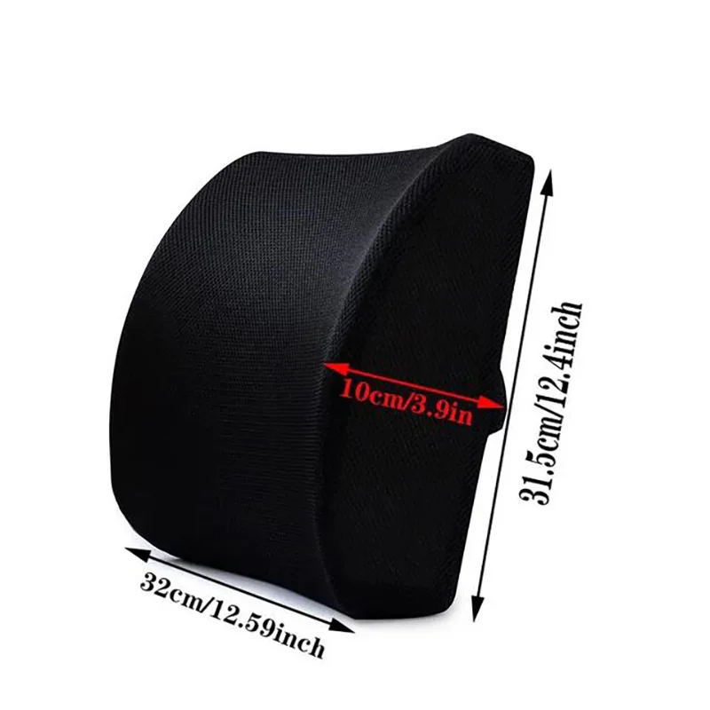 2024 Cushion Office Memory Foam Waist Cushion Slow Rebound Car Cushion Chair Waist Pillow Velvet Bamboo Fiber Waist Cushion Set 6