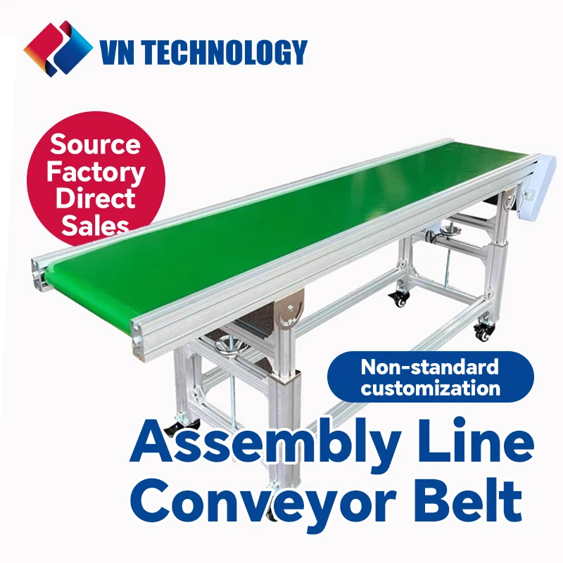 

VNTECH Belt Conveyor 118 x 23.6 inch Conveyor Table Heavy Duty Motorized Belt Conveyor Powered Rubber PVC Belt Anti Static