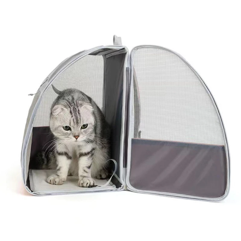 Pet Supplies Mesh Breathable Double Shoulder Dog Backpack Outdoor Travel Cat Bag For Cats And Puppy Carrying Pet Supplies