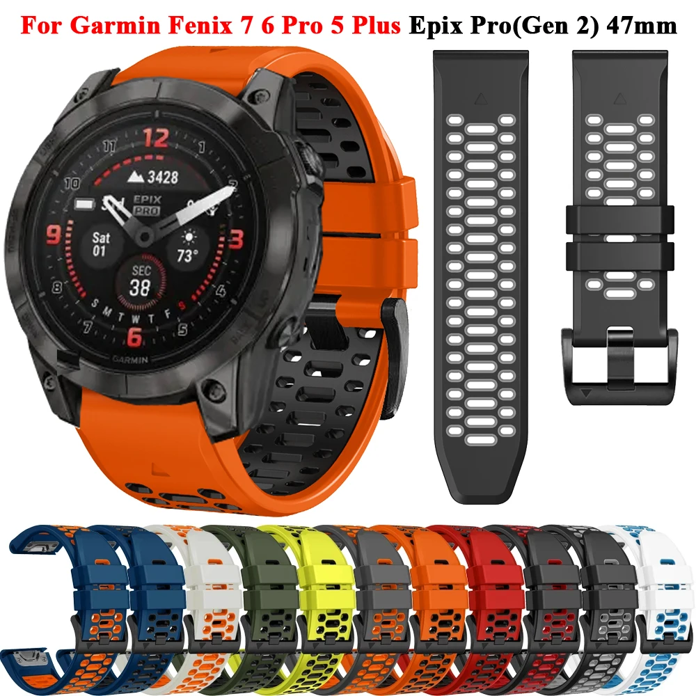 BoLuo Silikon-Armband Für Garmin Fenix 7 / Forerunner 955 / Epix Gen 2 – 22 Mm, Weich, Schnell Wechselbar, 123/92 Mm