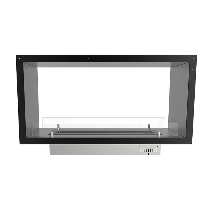 Double Side Opening Fire Place Decorative White Electronic Ethanol Fireplace Burner