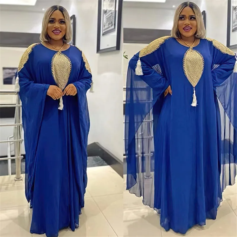 

African Dresses for Women Dashiki 2023 New Femme Robe Africaine Clothing Ankara Tassel Boubou Traditional Dress Abaya Kaftan Eid