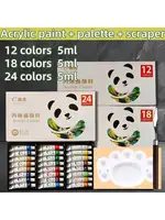 12/18/24 Color Acrylic Paint Set+palette + scraper-0.169oz/5ml for artists, students, crafts, DIY wall and costume painting 1