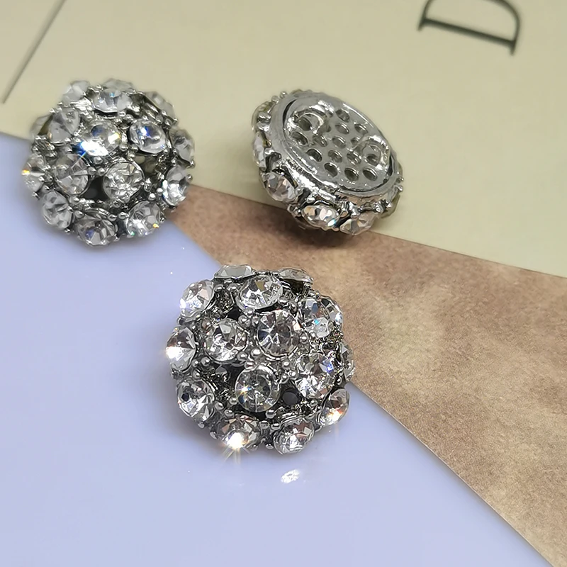 1pcs High-end Metal Rhinestone Buttons For Clothing Suit DIY Sewing  Handwork Accessory - AliExpress