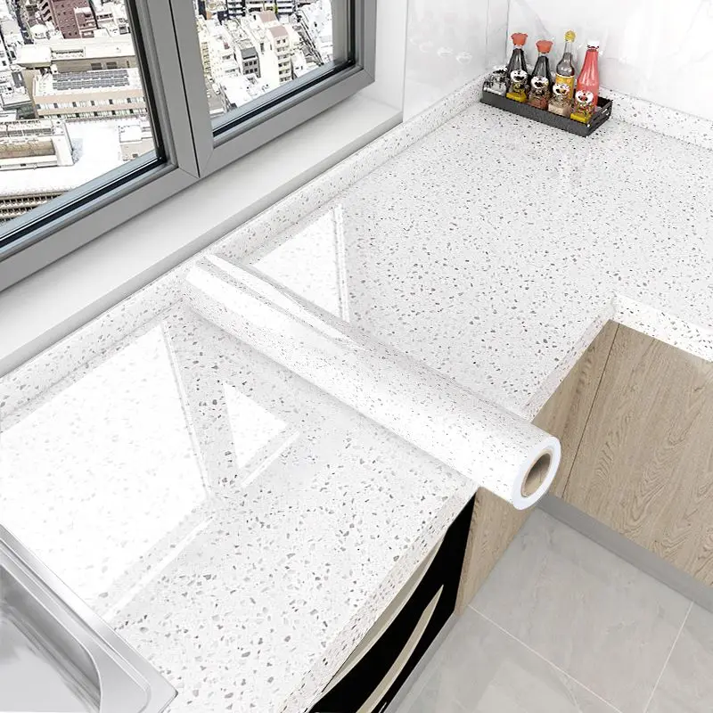 สติ๊กเกอร์ฉนวนกันความร้อนสูงกันน้ำมันในครัวขนาด80ซม. กันน้ำติดผนังแบบมีกาวในตัวสติ๊กเกอร์ตกแต่งผนังวอลล์เปเปอร์สำหรับห้องครัว 1