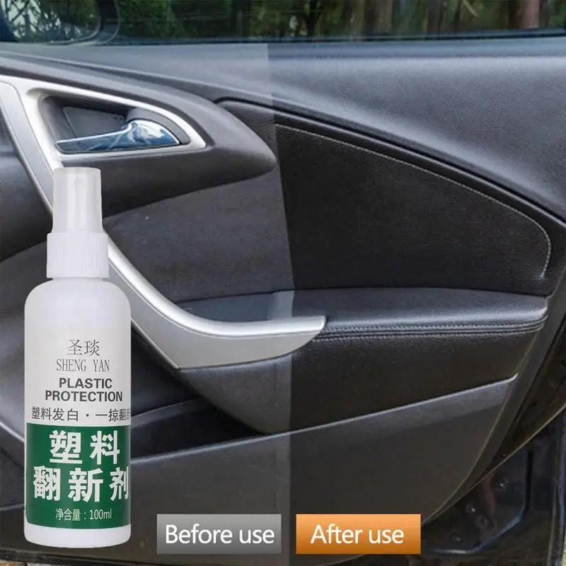 

Leather Restorer Spray Polish And Repair Coating Renovator Back To Black Gloss Car Cleaning Products Plastic Leather Restore