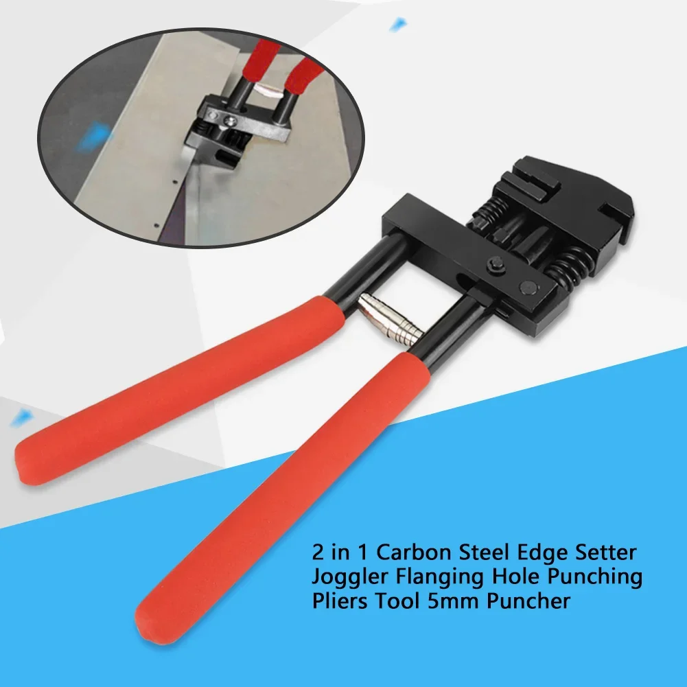 Sheet Metal Hole Punch US PRO Tools Joggler Panel Flanging Tool With 5mm Punch - For Metal Sheet Edge Crimping & Hole Punching (5457) Edge Crimping Tool