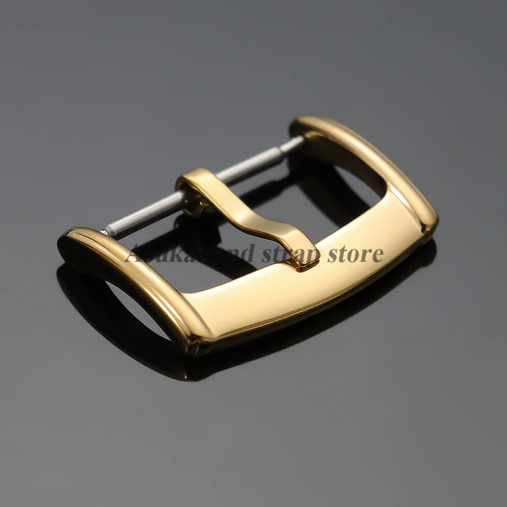 Premium Tri-Tone Stainless Steel Watch Buckle - Silver, Black, Gold