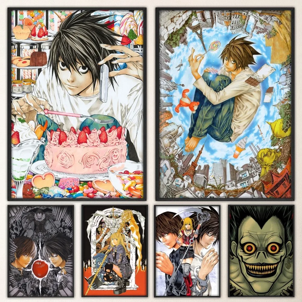 Anime Death Note Poster Prints Wall Painting Bedroom Living Room Wall Bar Restaurant Small anime poster poster prints