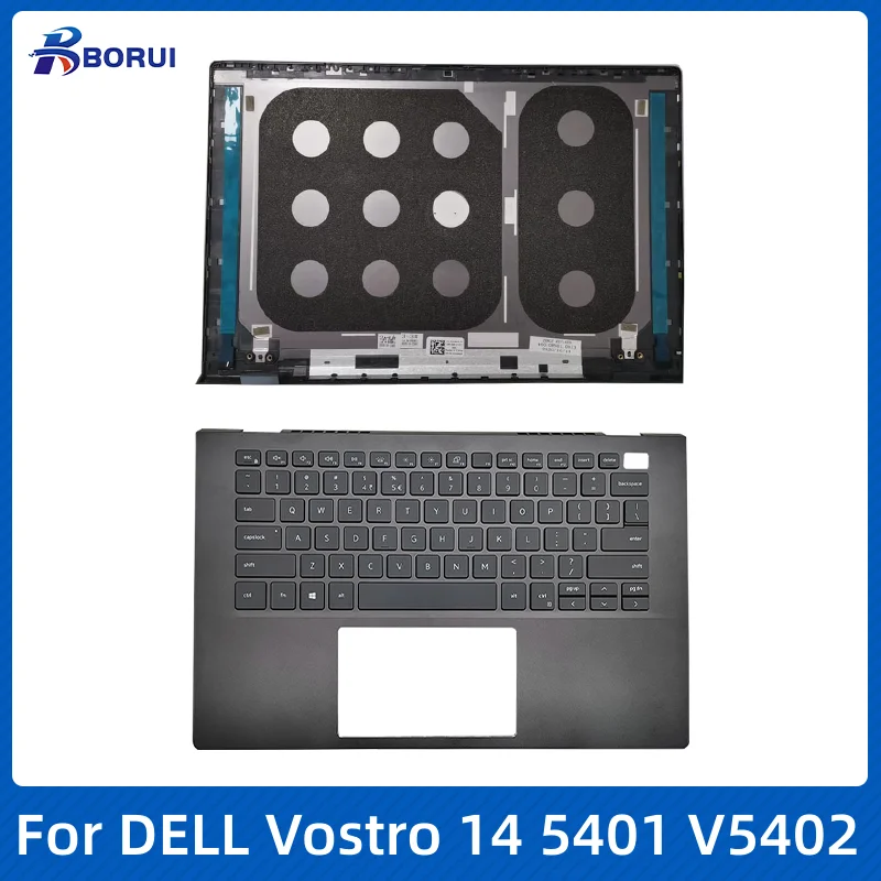 새로운 노트북 커버 케이스, 델 보스트로 14 5401 V5402 LCD 뒷면 커버/미국 키보드 손목 받침대 상단 케이스/02H8GP 03J9MW 화면 커버
