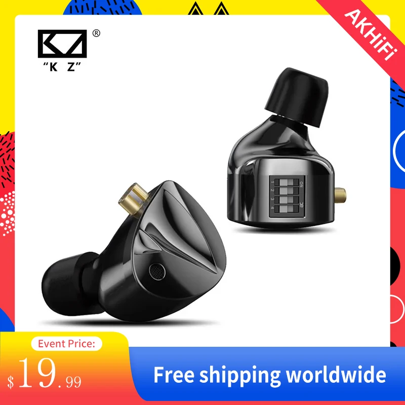 

Внутриканальные Hi-Fi наушники KZ D-Fi, 4-уровневые наушники с переключателем, сетевая контур Zobel, дизайн гарнитуры