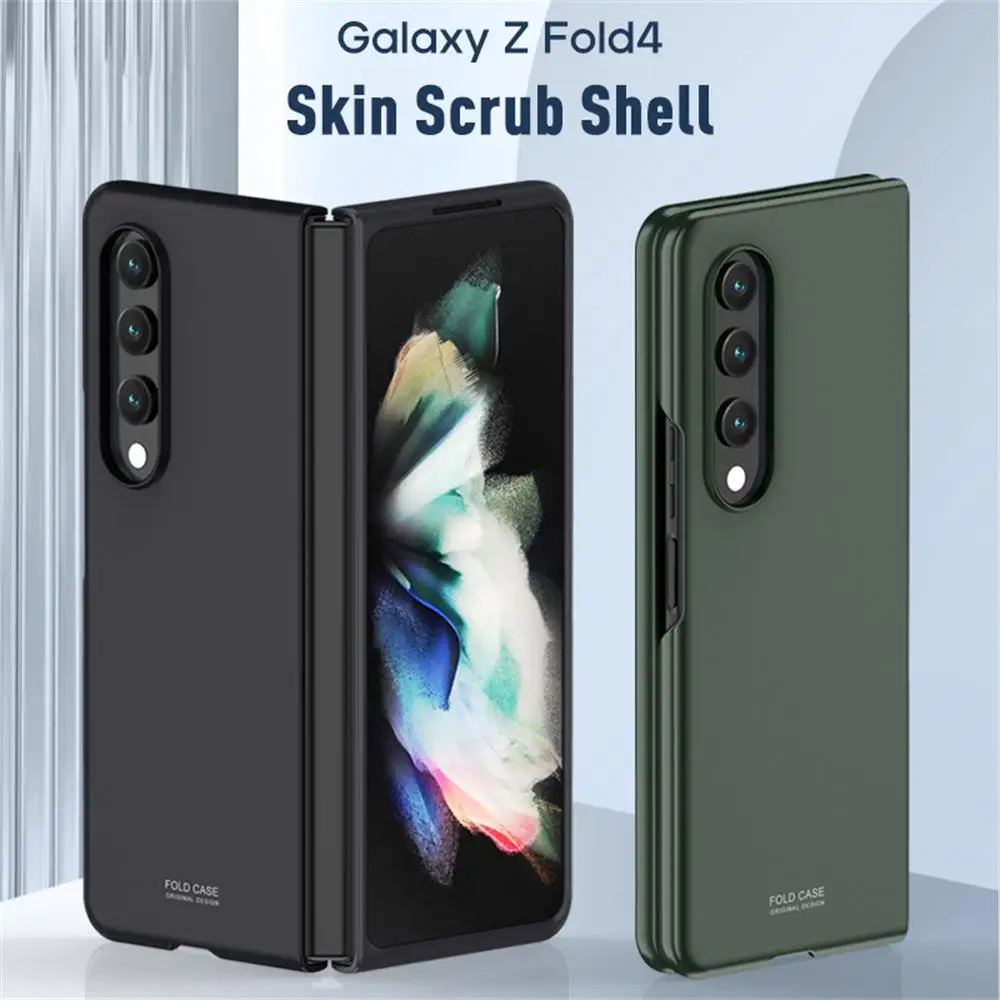 Phone Case For Samsung Galaxy Z Fold 5 4 3 5G Case Luxury Ultra Thin Skin-friendly Matte Folding Shockproof Protection PC Hard Back Cover