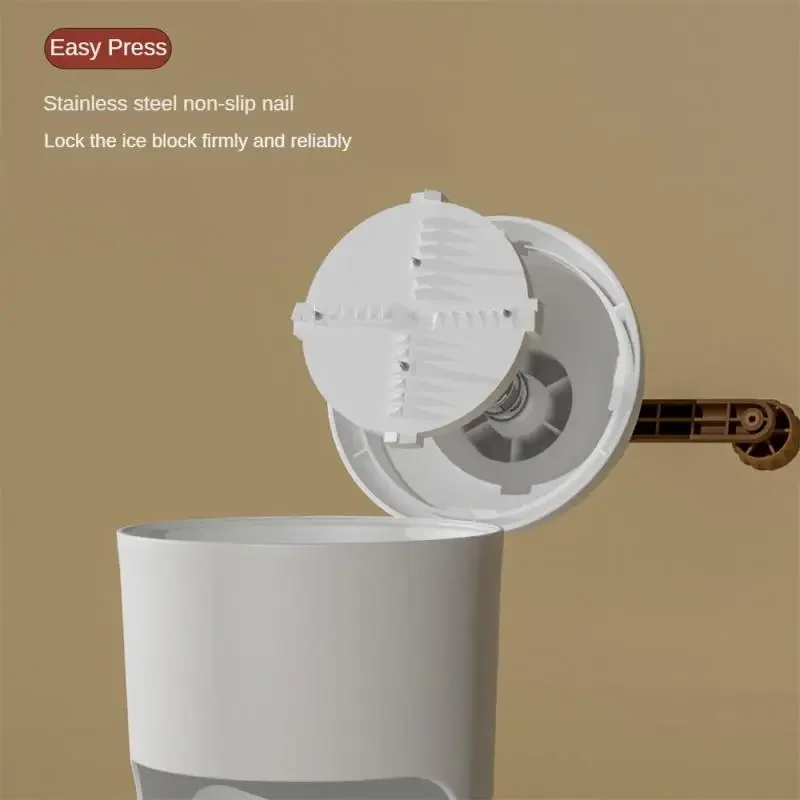 500ML Hand operated Shaved ice Machine commercial ice crushers stainless Steel handheld Hail Machine Ice Machine for Kitchen