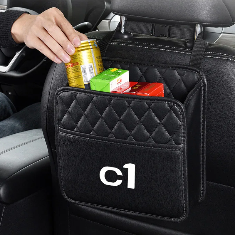 Car Back Rear Organizer Seat Elastic String Universal Storage Bag Pocket Auto Organizer For Citroen C1 Auto Accessories Hanging