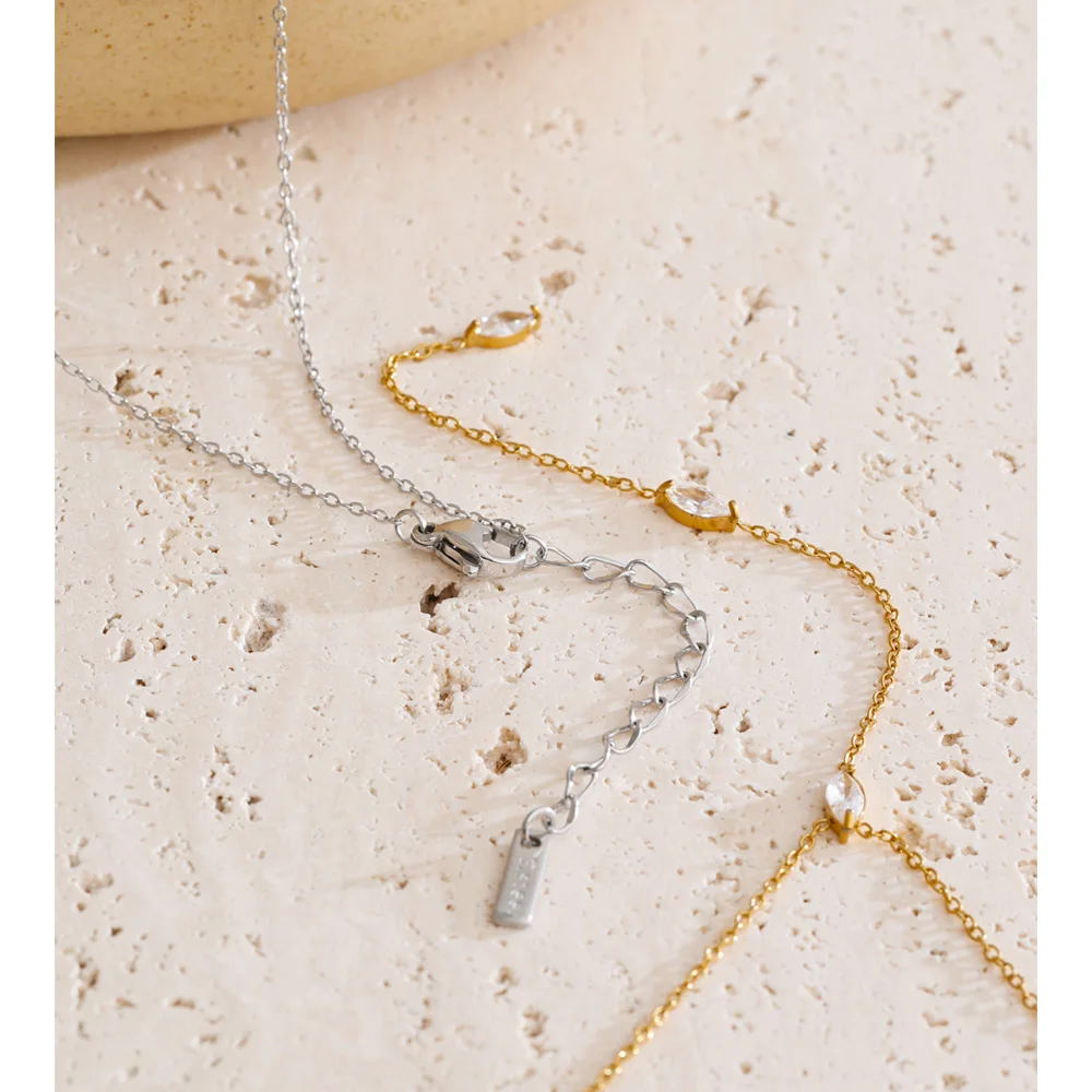 Yhpup Necklace Stainless Steel Women
