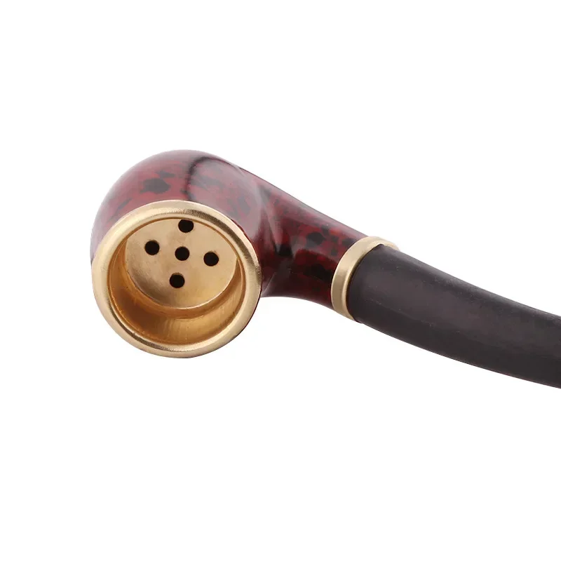 Detachable Factory Direct Resin Wood Leopard Print Portable Washable Smoke Tobacco Smoking Pipes Accessories