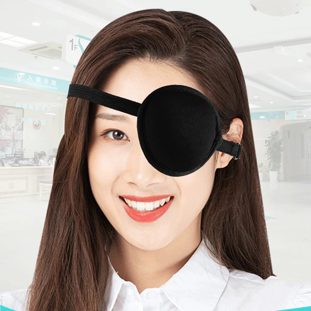 Remendo do olho do pirata único remendo lavável ajustável côncavo maquiagem  3d corrigindo ambliopia astigmatismo máscara de olho único - AliExpress