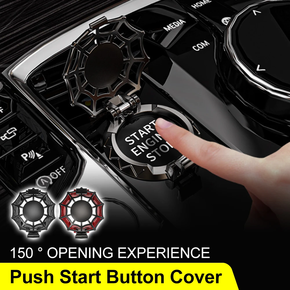 

Car One-Touch Start Button Modified Bat Engine Ignition Protective Cover Switch Rotating Decoration Car Interior Accessories