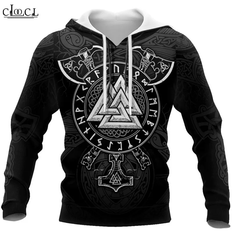 

HX Viking Odin Hoodies Fashion Mens Women Sweatshirts Casual Long Sleeve Pullover Tops 3D Printed Sport Hoodie