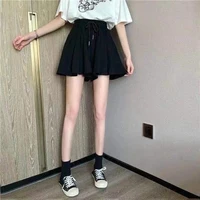 MEXZT 5Xl Summer Shorts Skirts Women Elastic High Waist Casual Wide Leg Shorts Korean A Line Loose Mini Skirt Black Short Pants - Image 5