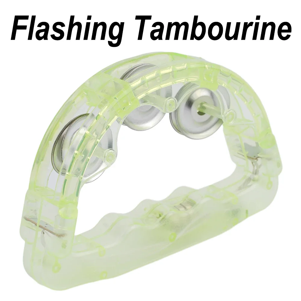 Funny Tambourine LED Led Tambourine Light Up Shaking Toy Toy Wedding 1pc Club Concert Flashing Kids Musical Instrument