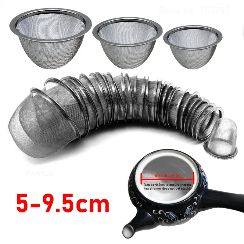 Tea Infuser Reusable Stainless Steel Mesh Tea Strainer Teapot Loose Herb Leaf Spice Filter
