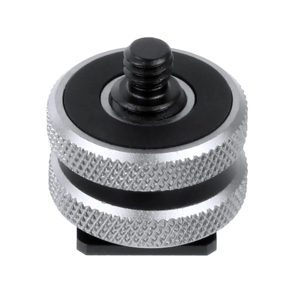 3/8 1/4 Doppelmutter Einzelner Kaltschuh Stativhalterung zum Blinken Blitzschuh Schraubenadapter für GoPro Hero Action Kamera DSLR Fotostudio – Detail 32