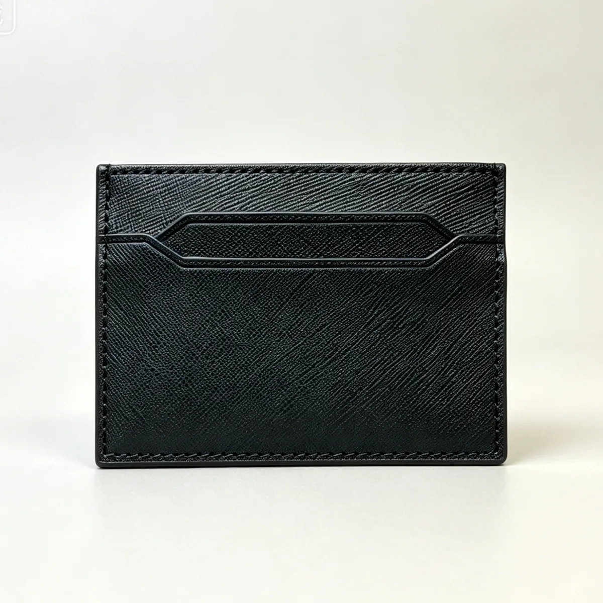 Sleek Saffiano Leather Minimalist Card Wallet