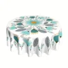 1pc Floral Round Tablecloth 152.4 Cm Farmhouse Rustic Tablecloth Spring Summer Tablecloth Boho Flowers Outdoor And Indoor Party 2