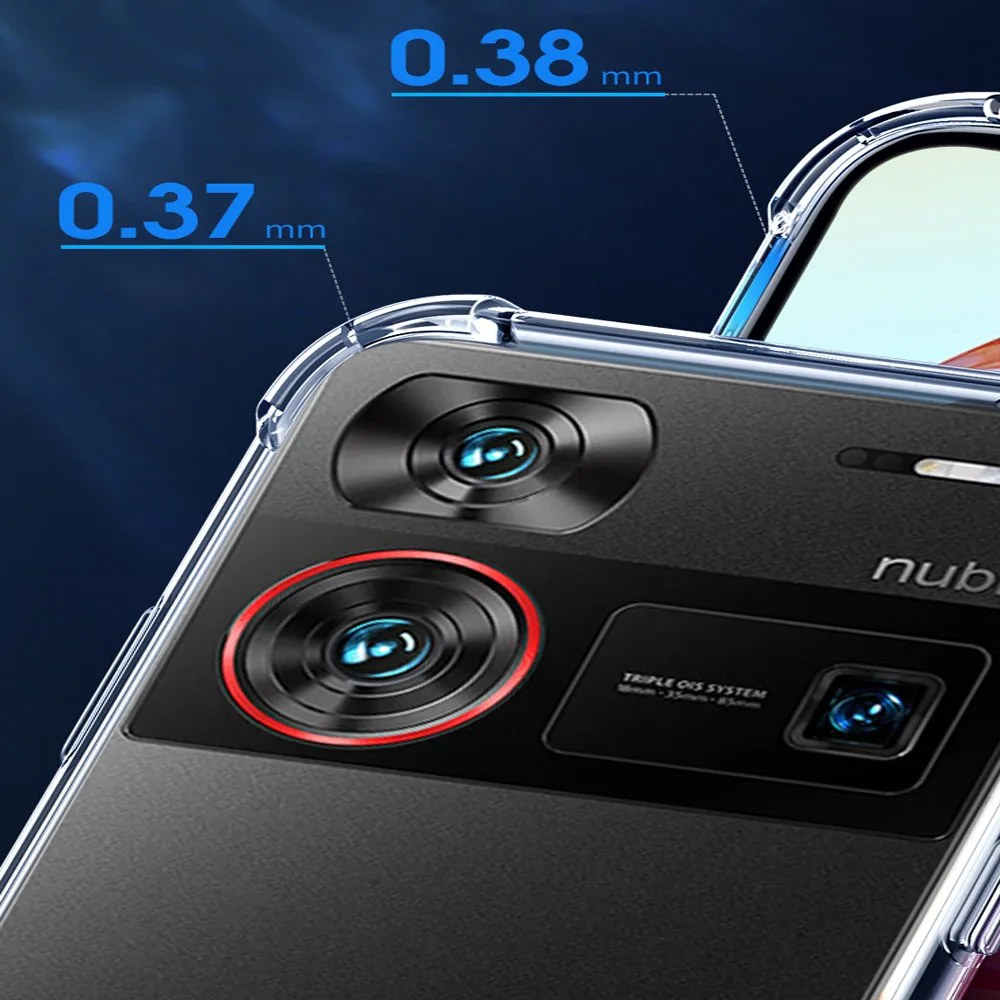 Фото Мягкий прозрачный противоударный чехол из ТПУ для телефона Z60 №4