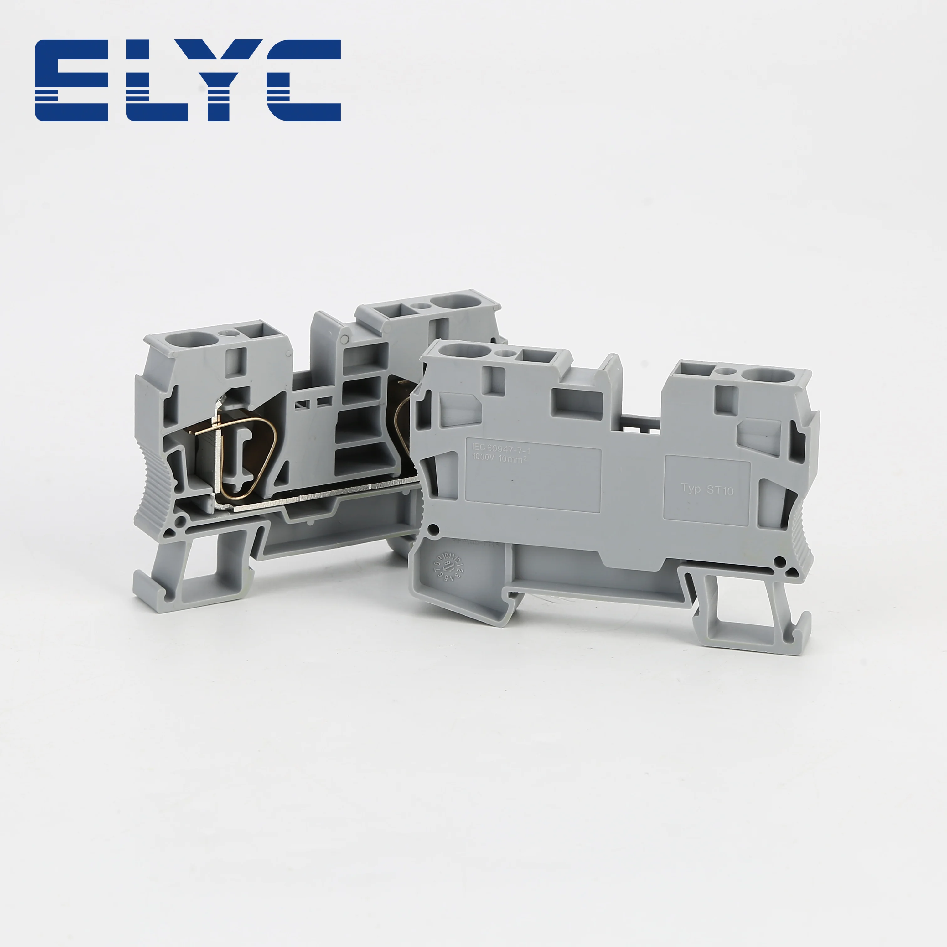 10Pcs St10 Wire Connettore Elettrico Connessione A Gabbia A Molla Cablaggio Passante Spina Di Ritorno St 10 Morsettiera Su Guida Din