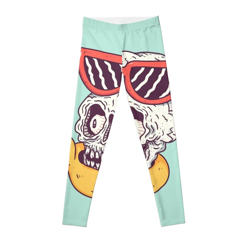 

Beach Skull Leggings Leginsy push up trousers Tight fitting woman gym clothing Womens Leggings