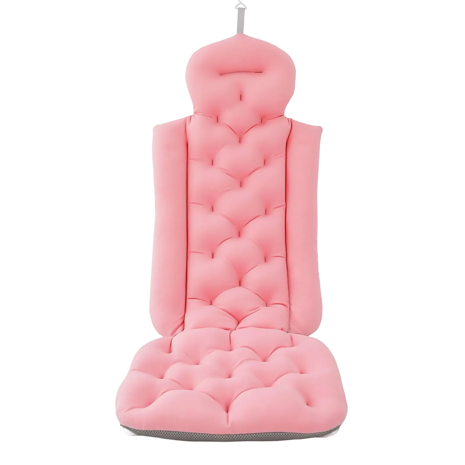 NEUES Badewannenkissen, Badewannen-Kopfstütze mit 10 Saugnäpfen für Zuhause, Spa, Unterstützung für Kopf, Schultern und Rücken in der Badewanne, Pink – Detail 2