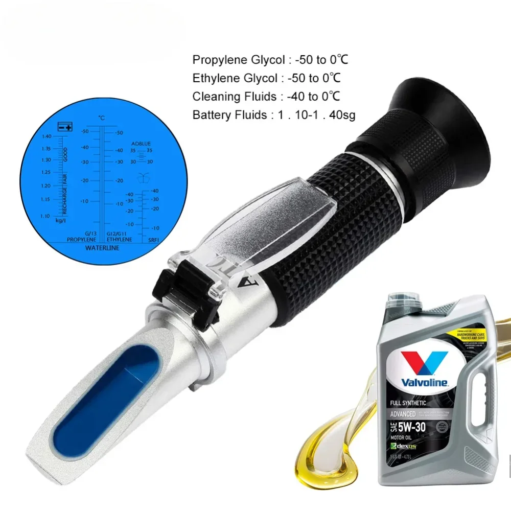 Hand Held Tester Tool 4 in 1 Engine Fluid Glycol Antifreeze Freezing Point Car Battery Refractometer Antifreeze Tester engine fluid tester