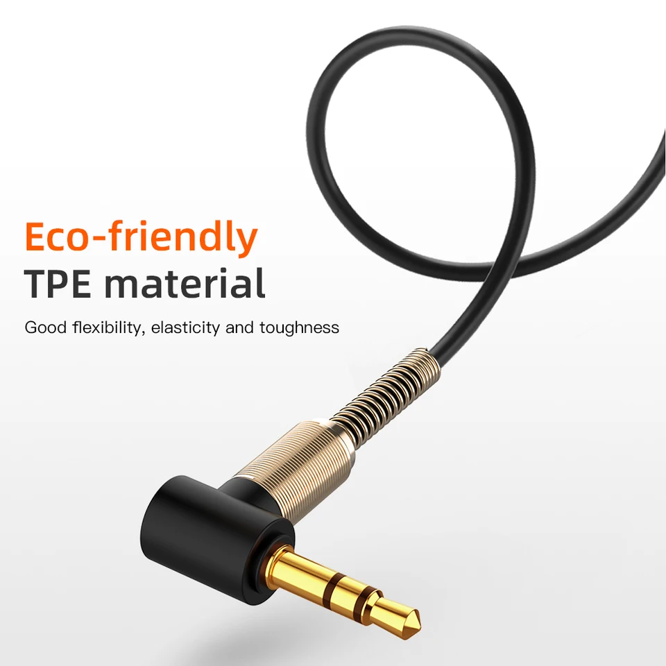 Cavo Prolunga Jack 3,5 Mm A Gomito 1 Metro – Maschio/Femmina Stereo – Connettori Placcati Oro – Per Cuffie E Altoparlanti