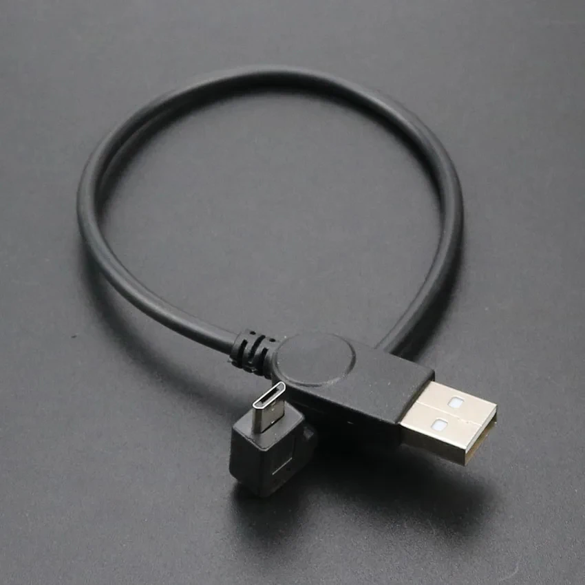 1 Stück USB 2.0 Stecker auf Micro-Stecker Datenübertragungs- und Ladeanschluss Oben Unten Links Rechts Gewinkelt 90 Grad Kabeladapter – Detail 8