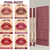 6pcs Matte Nude Lip Liner Set , High Pigment, Long-Lasting & Smooth Application,Long-Lasting Creamy Lip Liner 3