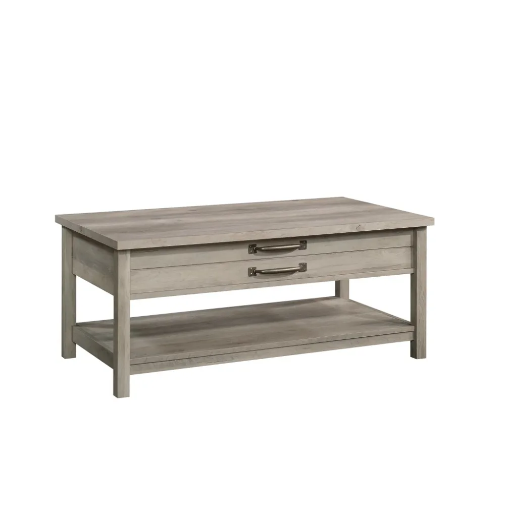 

Modern Farmhouse Rectangle Lift-Top Coffee Table Rustic Gray Finish Furniture